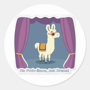 Drama Llama Sticker - Kein Prob-Llama, nur Drama!