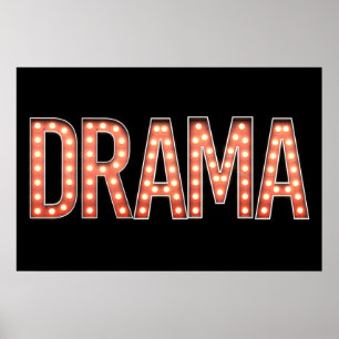 DRAMA Marquee Lights Poster