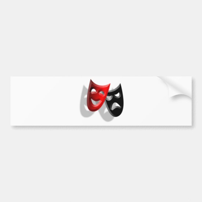 Drama-Masken Autoaufkleber (Vorne)