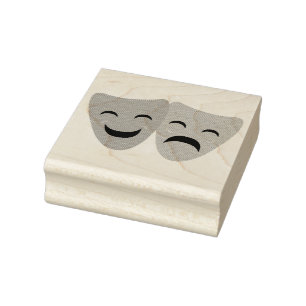 Drama-Masken-Briefmarke Gummistempel