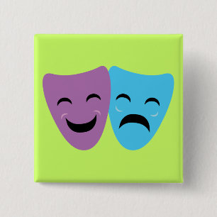 Drama-Masken Button