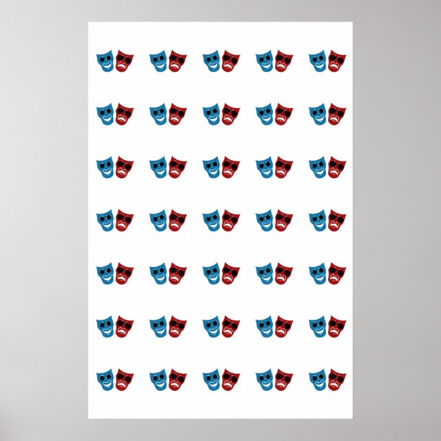 Drama Masken mit Sonnenbrille Poster (Vorne)