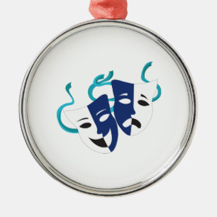 Drama-Masken Ornament Aus Metall