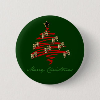 Drama-Masken-Weihnachtsbaum Button