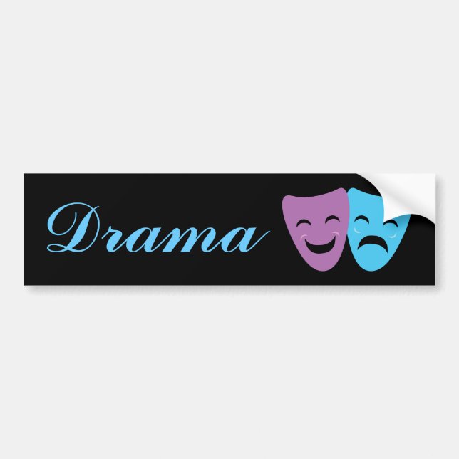 Drama Masks Autoaufkleber (Vorne)