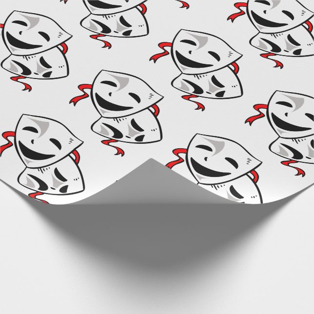 Drama Masks Geschenkpapier (Ecke)