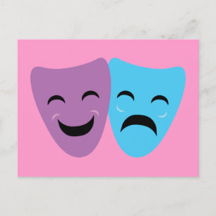 Drama Masks Postkarte