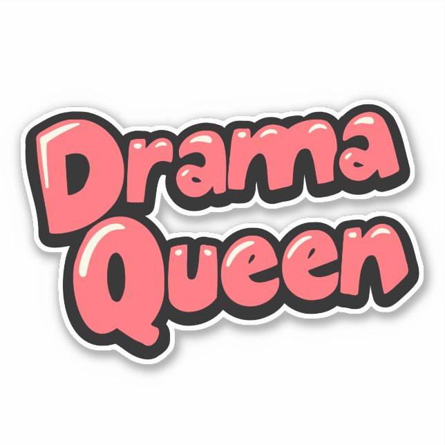 Drama Queen Aufkleber (Vorderseite)