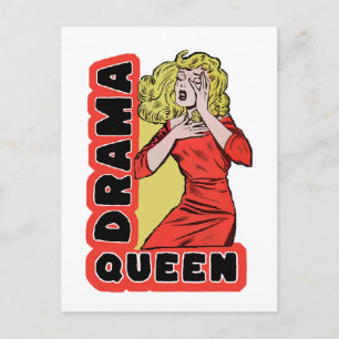 Drama Queen because everything excites me too much Feiertagspostkarte