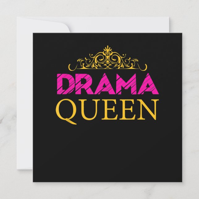 Drama Queen Crown Schauspiel Schauspielerin Broadw Dankeskarte (Vorderseite)