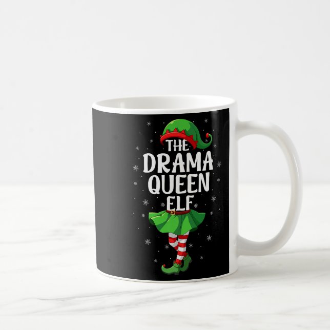 Drama Queen Elf Christmas Girls Women Elf Squad Xm Kaffeetasse (Rechts)