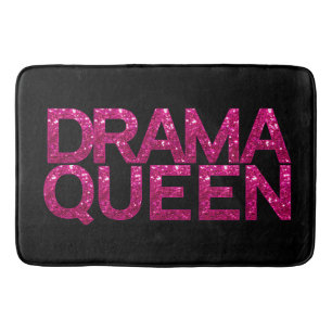 Drama Queen Hot Pink Glitter  Badematte