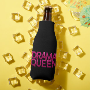 Drama Queen Hot Pink Glitzer Flaschenkühler