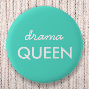 Drama Queen   Modernes, trendy Aqua Green Cooles Z Button