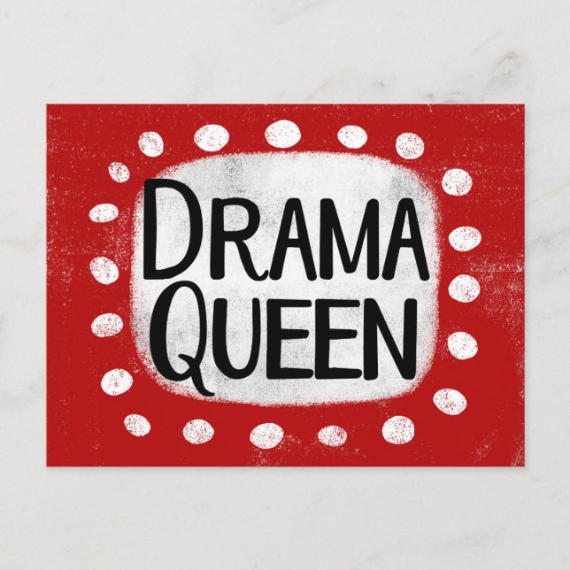 Drama Queen Postcard Postkarte (Vorderseite)