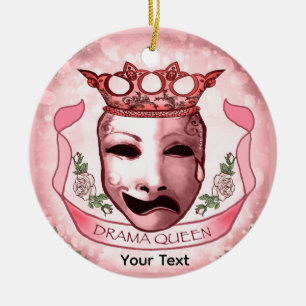 Drama Queen Schauspielermaske Keramik Ornament
