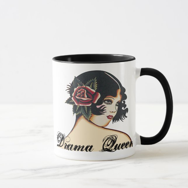 Drama Queen Vintag Girly Girl Tasse (Rechts)