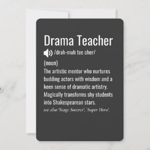 Drama Teacher Feiertagskarte