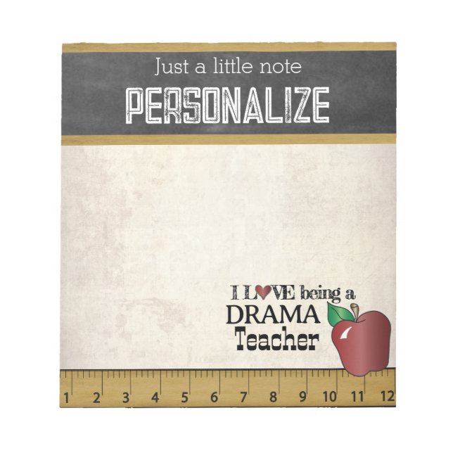 Drama Teacher | Vintager Stil Notizblock (Vorderseite)