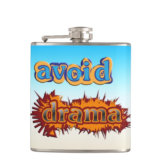 Drama vermeiden flachmann (Vorderseite)