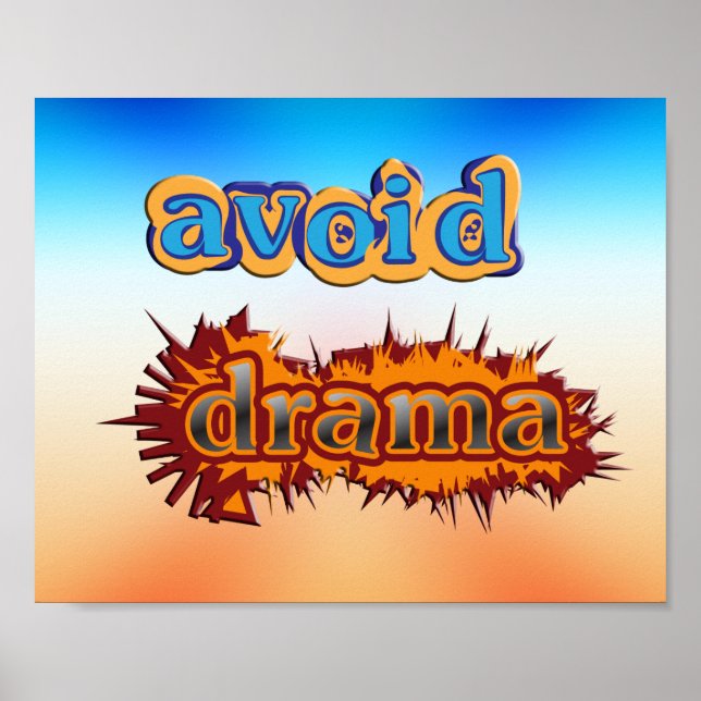 Drama vermeiden poster (Vorne)