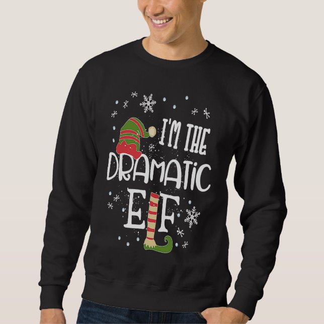 Dramatic Elf Matching Family Group Christmas Outfi Sweatshirt (Vorderseite)
