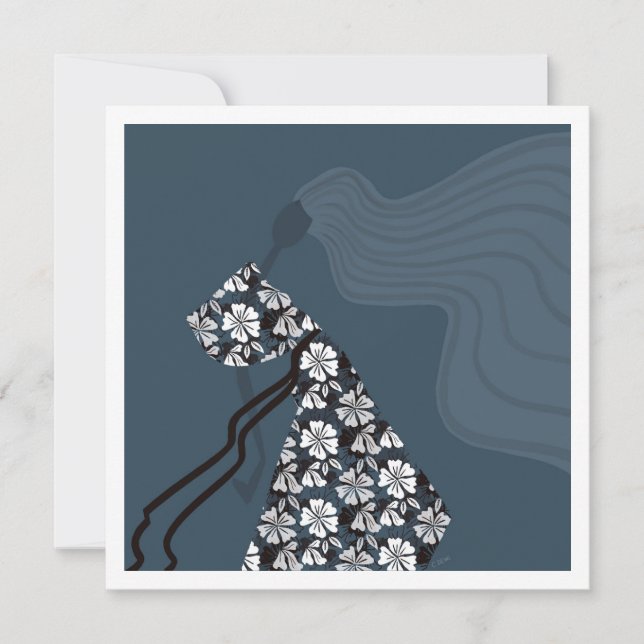 Dramatic Silhouette Elegant Glam Fashion Art Card Mitteilungskarte (Vorderseite)