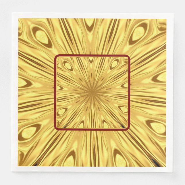 Dramatic Tablescape Detail: Gilded Zenith Opulent  Serviette (Vorderseite)