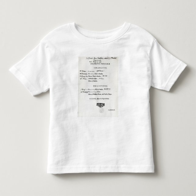 Dramatis Personae für Samson Kleinkind T-shirt (Vorderseite)