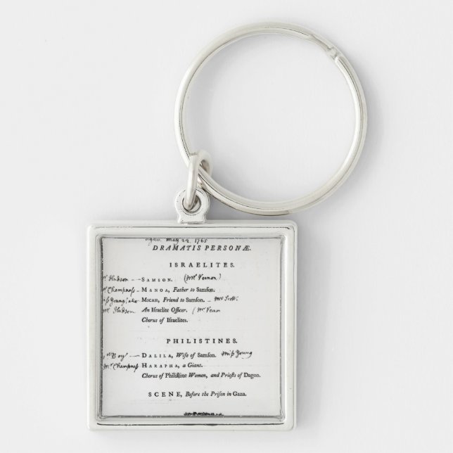 Dramatis Personae für Samson Schlüsselanhänger (Vorne)