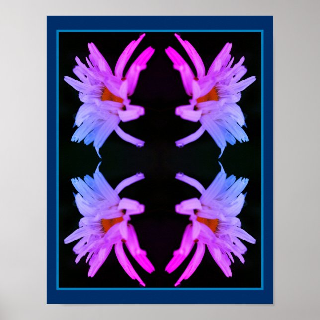 Dramatisch Daisy Blume Abstrakt Tinted Poster (Vorne)