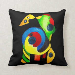 Dramatisch kühne und farbenfrohe Abstrakte Kunst Kissen