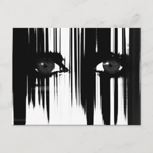 Dramatische Augen in Schwarz und Weiß Postkarte