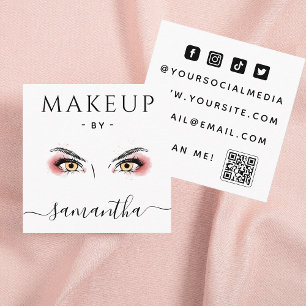 Dramatische Augen-Makeup-Artistin Quadratische Visitenkarte