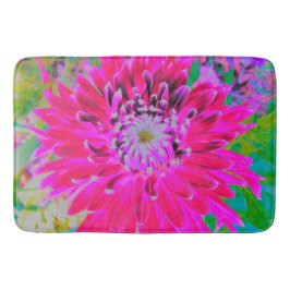 Dramatische Blume Crimson Red and Pink Dahlia Badematte