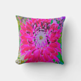Dramatische Blume Crimson Red and Pink Dahlia Kissen