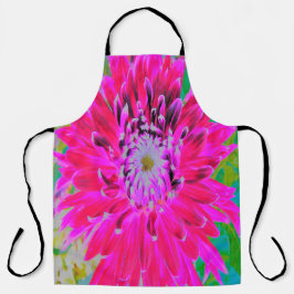 Dramatische Blume Crimson Red and Pink Dahlia Schürze