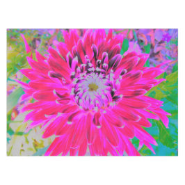 Dramatische Blume Crimson Red and Pink Dahlia Tischdecke