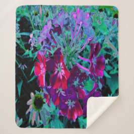 Dramatische Blume Rot, Lila und Rosa Garten Sherpadecke