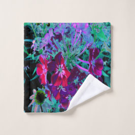 Dramatische Blume Rot, Lila und Rosa Garten Waschlappen