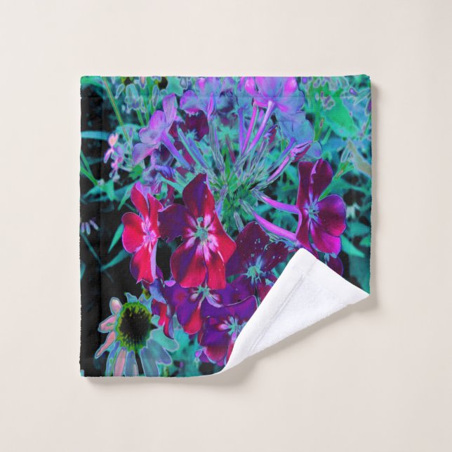 Dramatische Blume Rot, Lila und Rosa Garten Waschlappen (Waschlappen)