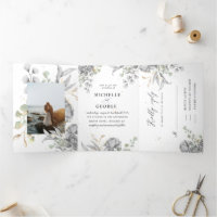 dramatische Blumen-Dreifalpenhochzeit