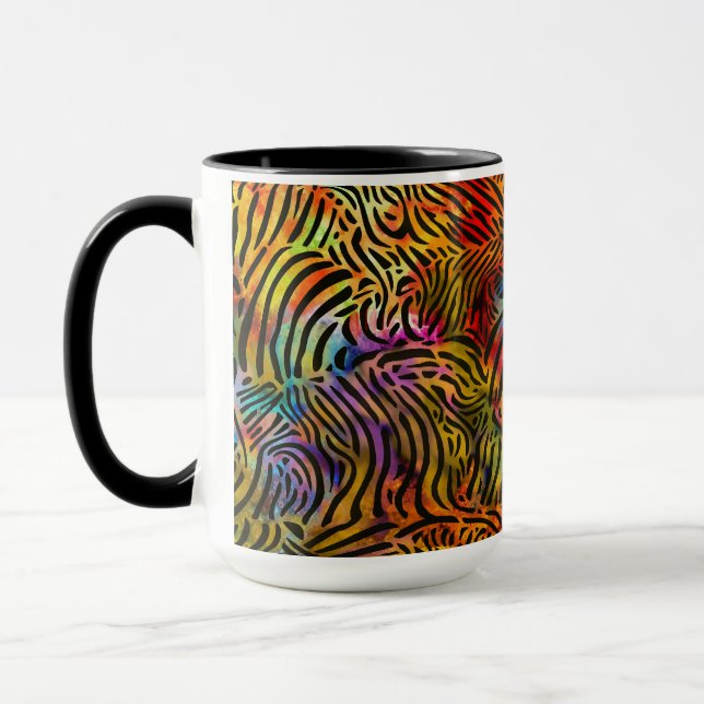Dramatische Farbe des Zebra-Musters Tasse (Links)