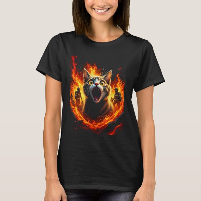 dramatische Katze T-Shirt (Vorderseite)