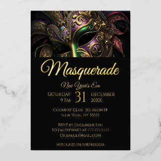 Dramatische Maskenmaske Party Einladung