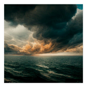 Dramatische Meereslandschaft Poster