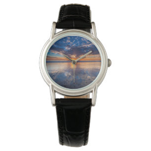 Dramatische Meereslandschaft, Sonnenuntergang, CA Armbanduhr