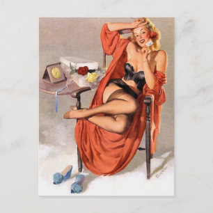 Dramatische Pin-Up Postkarte