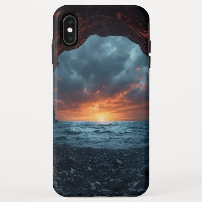 Dramatische Seascape Phone Cover - Höhle Sonnenunt (Rückseite)