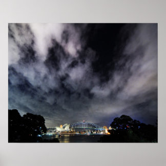 Dramatische Skyscapes am Sydney Harbour Poster